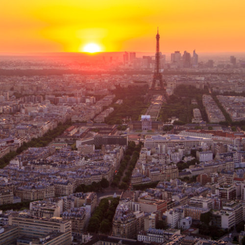 An incredible sunset in Paris